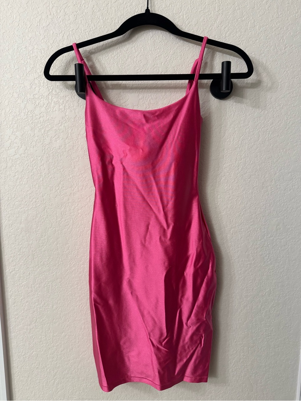 SKIMS Shiny Jersey Hot Pink Mini Dress
